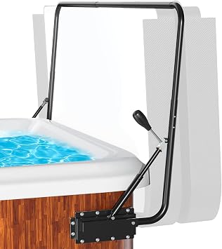Hot Tub Cover Lifter with Safety Lock - Heavy-Duty Spa Cover Lift Removal System, Adjustable Height & Width, Hot Tub Accessories Fits Up to 96" Wide, Spa Lid Lifter Hydraulic Assist Removal System
