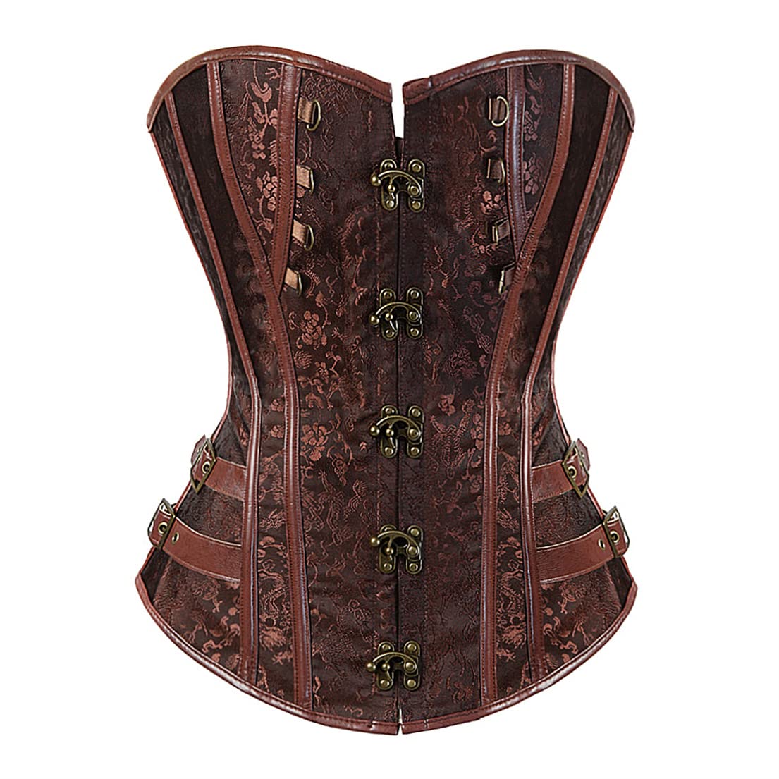 Women's Gothic Steampunk Corset Bustier Waist Cincher Underbust Corset Vest Tank Top