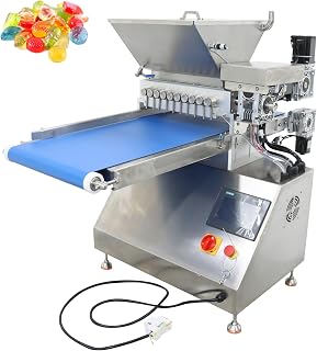 Banfluxion 10-Nozzle Gummy Candy Depositor Machine - 20L Semi-Automatic Chocolate Fudge Maker with PLC Programmable Pouring & Conveyor - 220V 5.5KW Commercial Candy Production Equipment