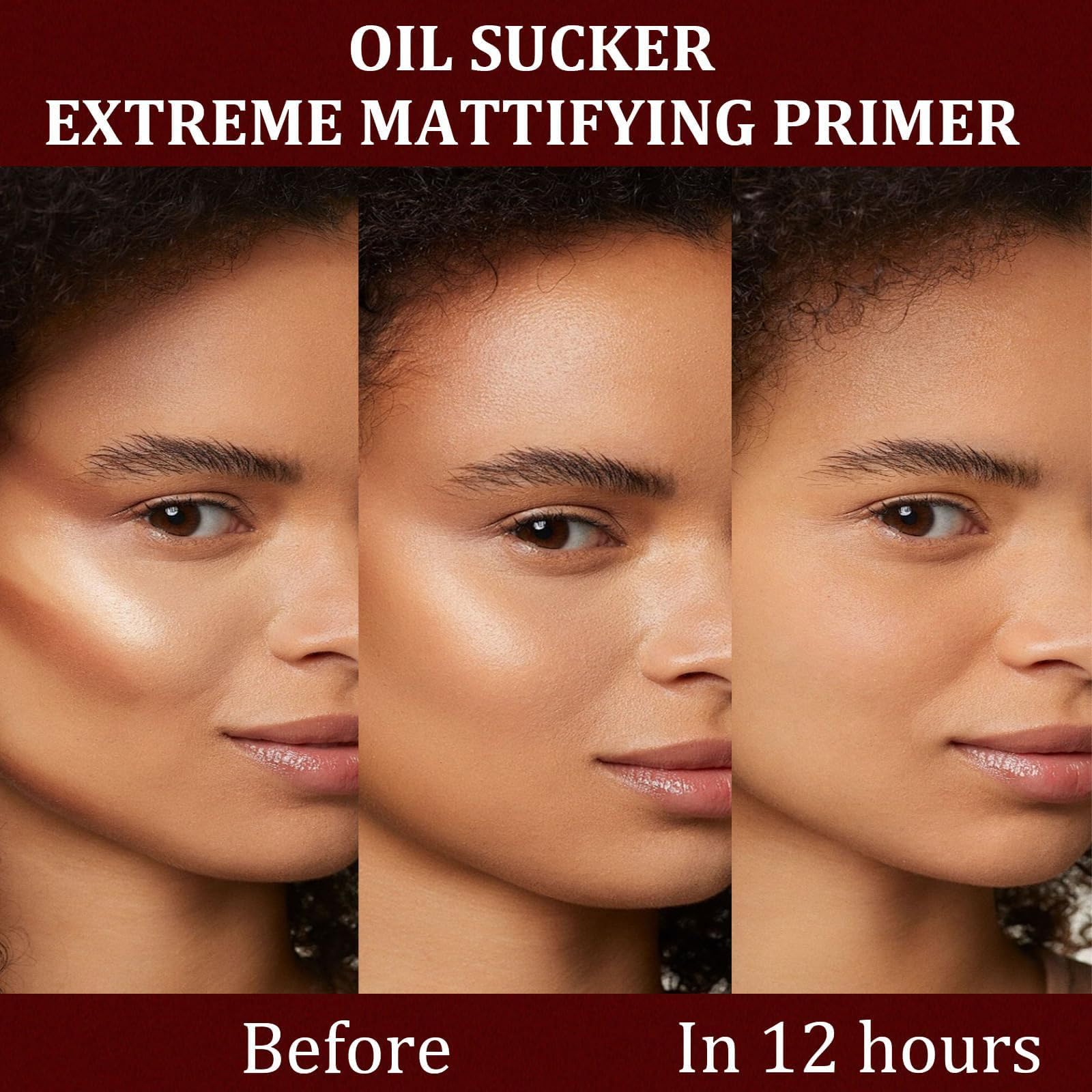 Nuovo Oil Sucker, Primer Opaco Impermeabile e Anti-Sudore, Primer alcalino opacizzante Estremo Upgrade, Primer Opaco rassodante Naturale, Adatto a Tutti i Tipi di Pelle