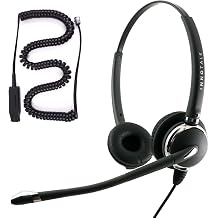 INNOTALK Headset Compatible with Avaya IP 9620, 9620C, 9620L, 9621, 9630, 9630G Professional Binaural Noise Cancel Mic Phone Headset for Call Center