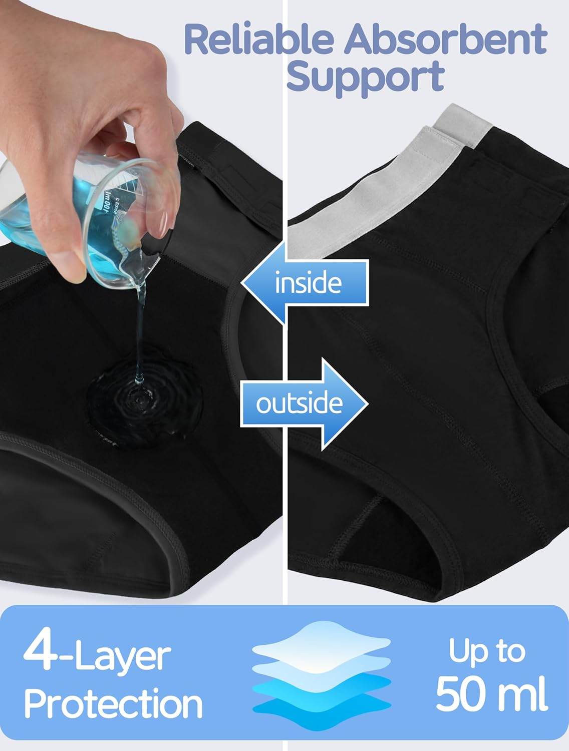 TIICHOO Boys Incontinence Underwear Adaptive Post Surgery Tear Away Underwear for Teens 5 Pack