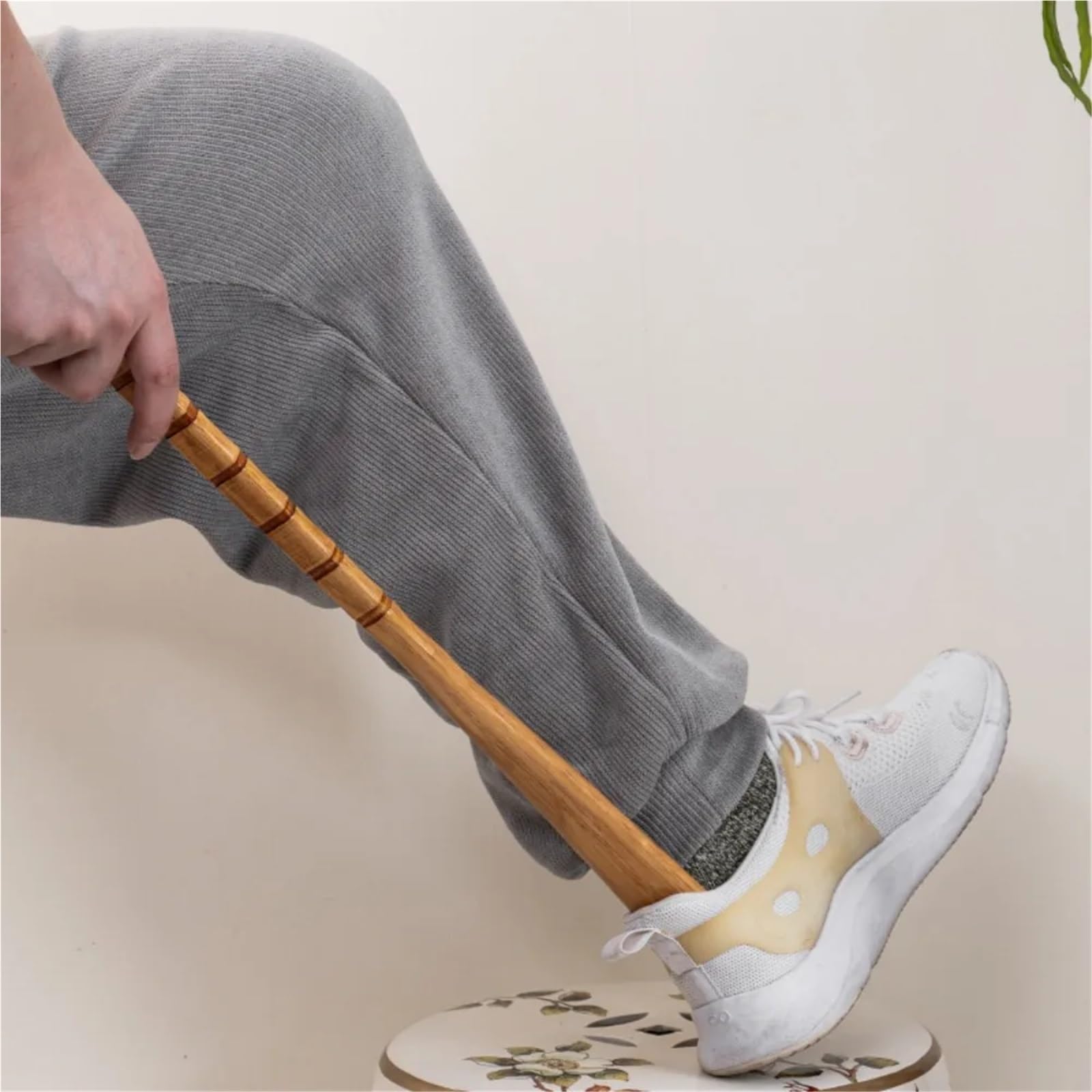 Cuerno de zapato con mango extralargo de madera de 54 cm for calzador for personas mayores