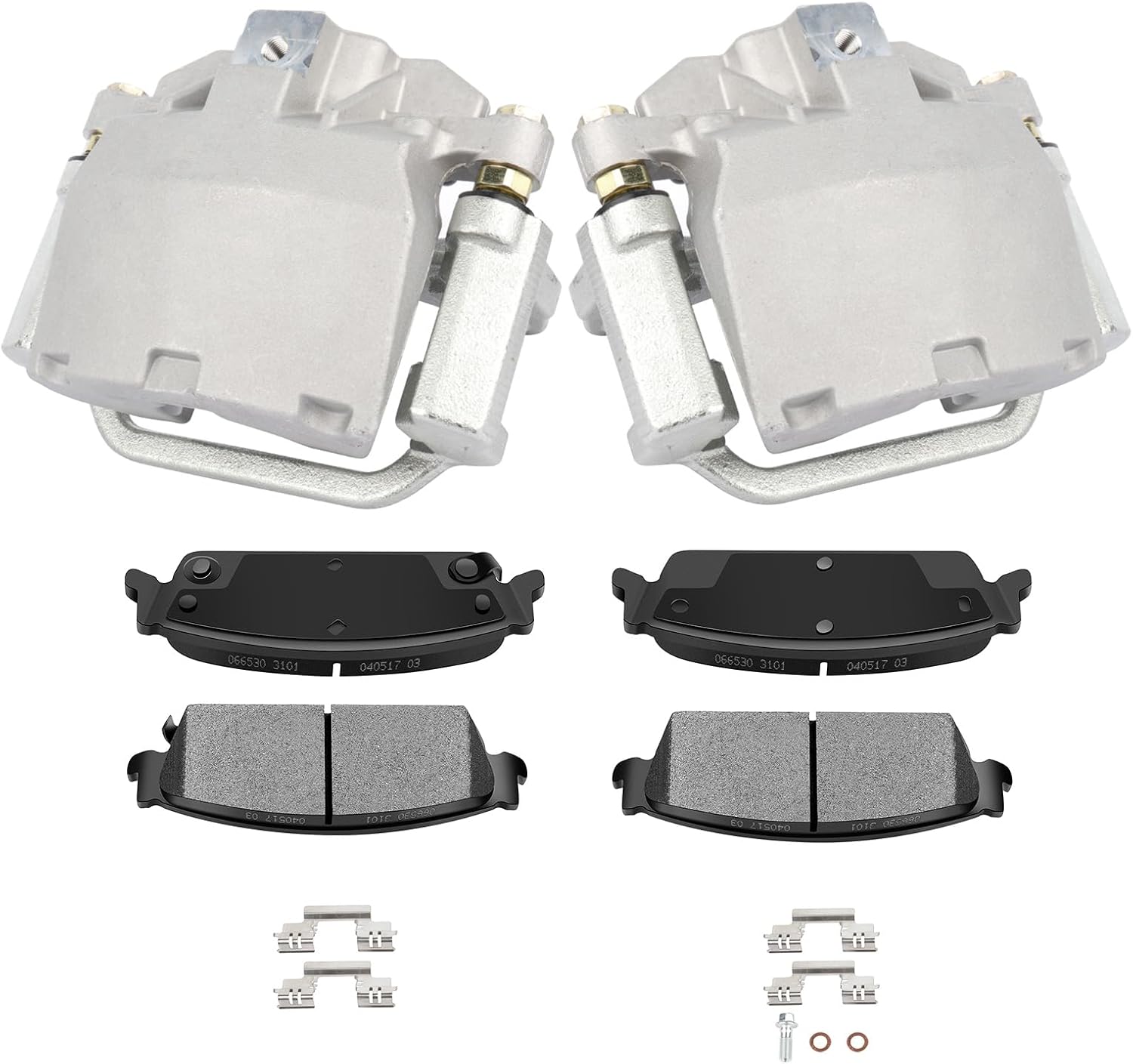 AUTOMUTO 18-B5030 18-B5031 D1194-8312 Brake Caliper with Pads Rear 6PCS Replacement For 2007-2014 For Cadillac For Escalade,2007-2014 For Cadillac For Escalade ESV