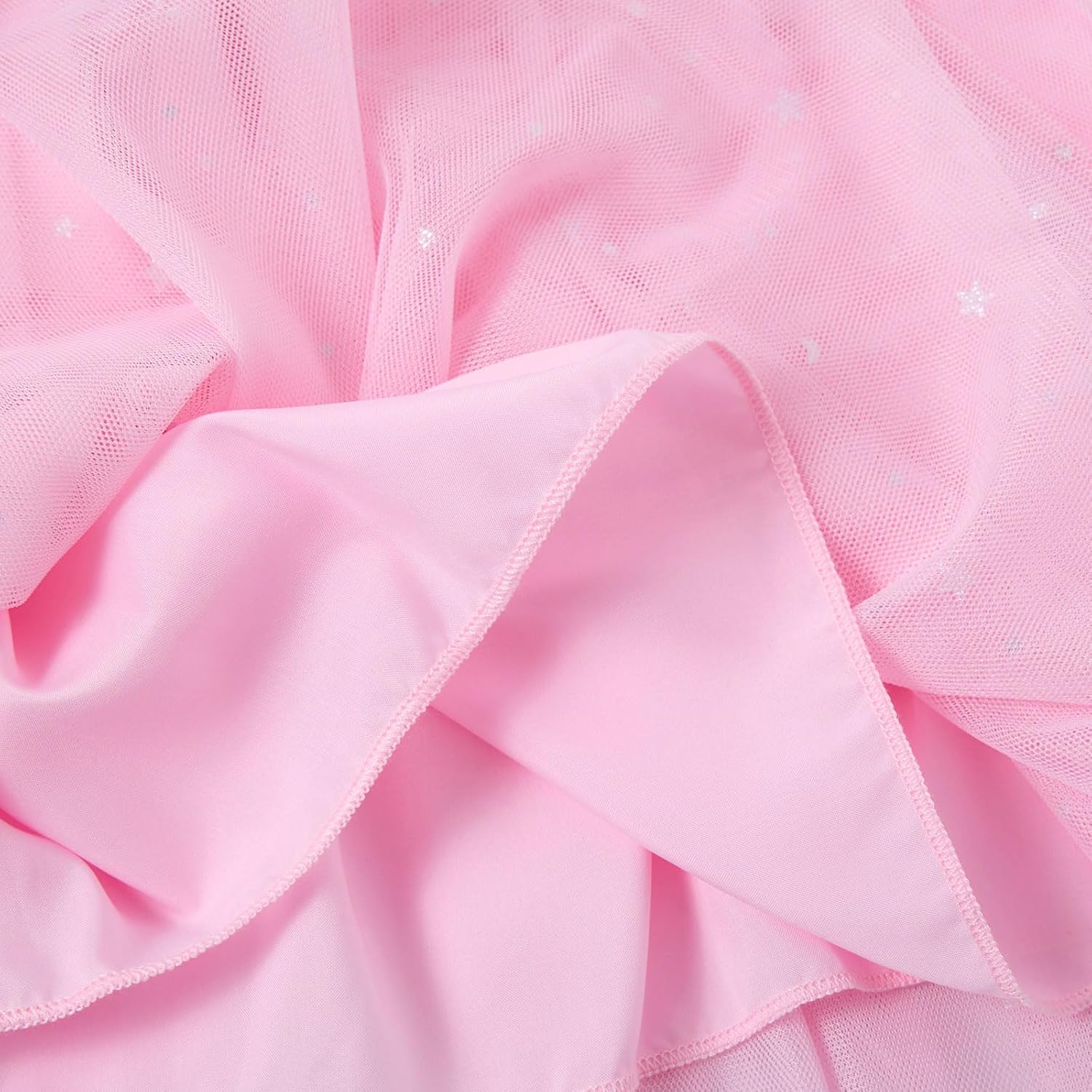Girls Dresses Long Sleeve Sweat Party Dress with Sequin Tulle Skirt 3-7Y