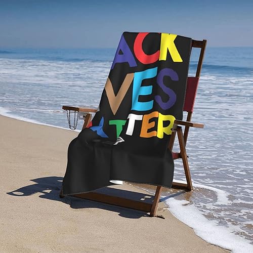 Miniatura 8 de Zahika BLM Black Lives Matter - Toalla de playa absorbente para baño, toallas de playa de gran tamaño, súper 32 x 52 pulgadas