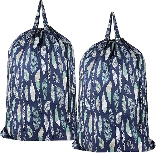 Bolsa de lavandería grande con asas, ropa sucia grande lavable, bolsa organizadora con cordón, cesta de ajuste, cesta de campamento, viajes, hogar,