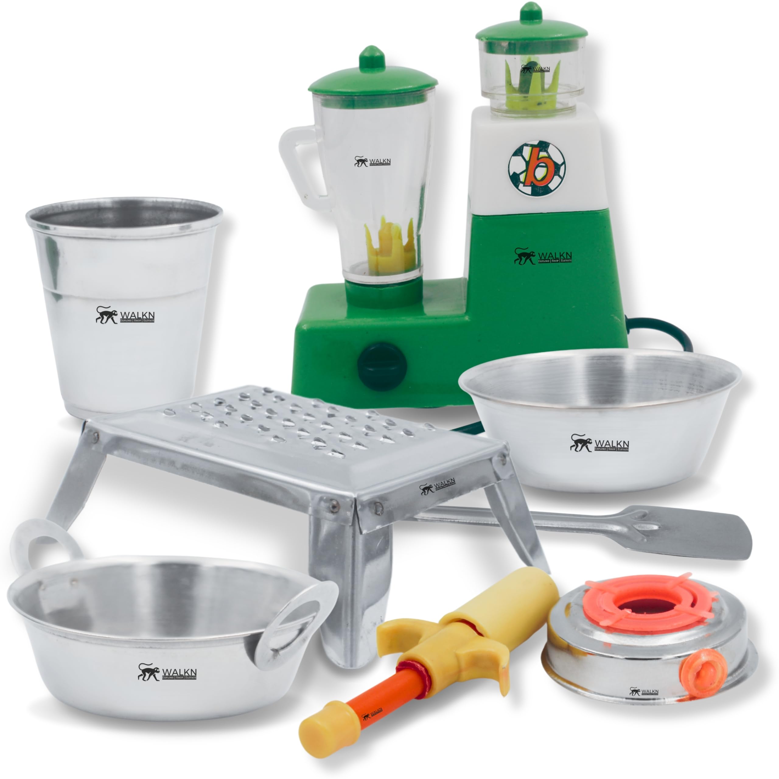 Sparkling Stainless Steel Kids Play Kitchen, Miniature Toy Kitchen Set for Girls, Kids Mini Real Cooking Set for Play | Small Kitchen Set for Boys Pretend Play | Durable & Interactive | (Pack of 8) (B0D1LK67L1) Amazon Price History, Amazon Price Tracker