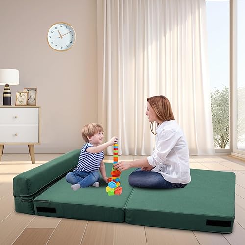 Miniatura 53 de ANONER - Sofá cama plegable, con almohada, tamaño individual, color gris claro Gris claro,Gris oscuro,Verde oscuro,Peluche gris oscuro