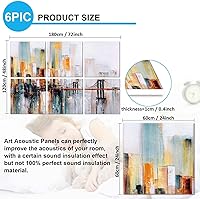 Vista 2 de JBER Paneles acústicos artísticos, paneles de pared acústicos de 72 x 48 pulgadas, arte de pared absorbente de sonido, paneles acústicos