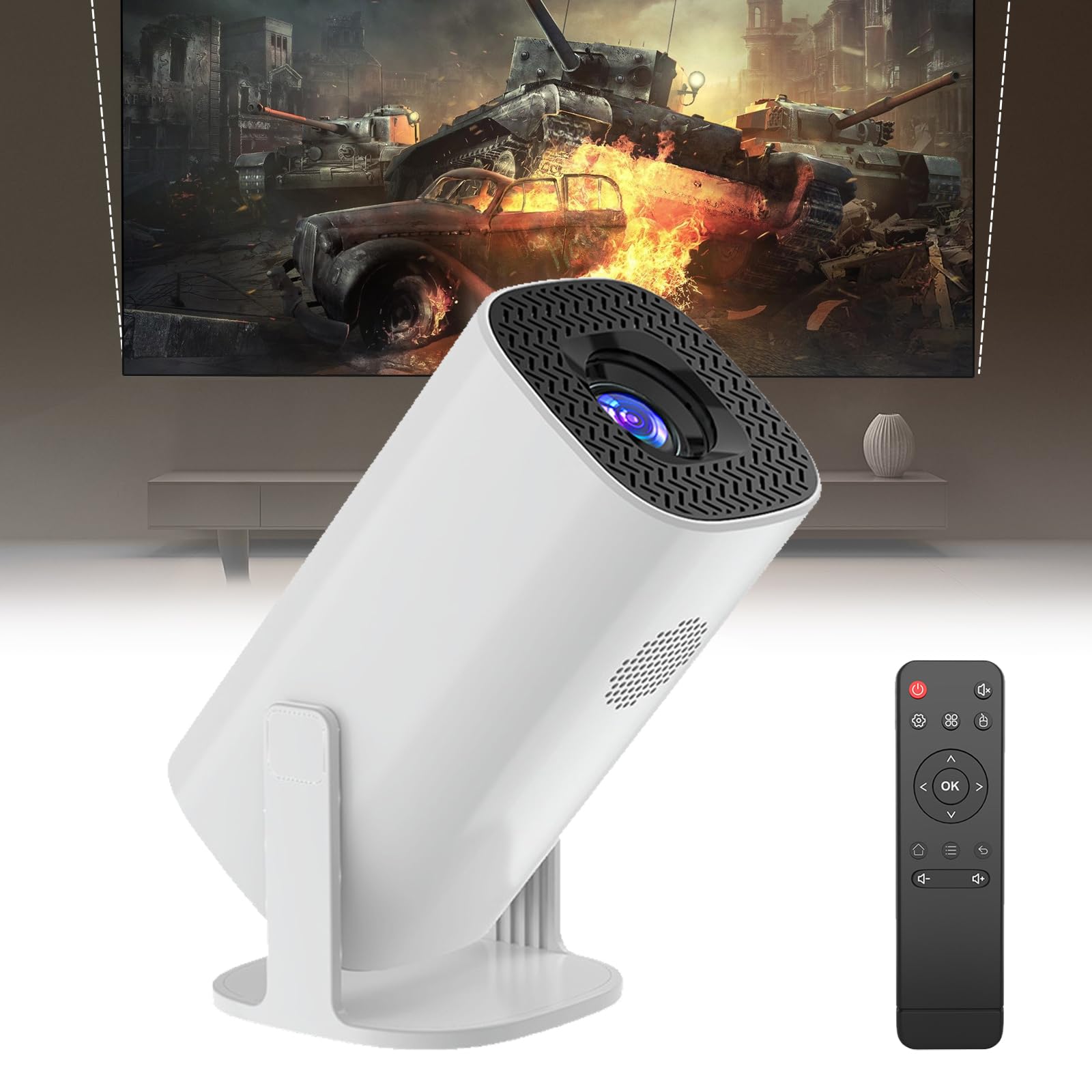 Projecteur portable WiFi 6 pour remplacer la TV résolution 720P décodage 4K