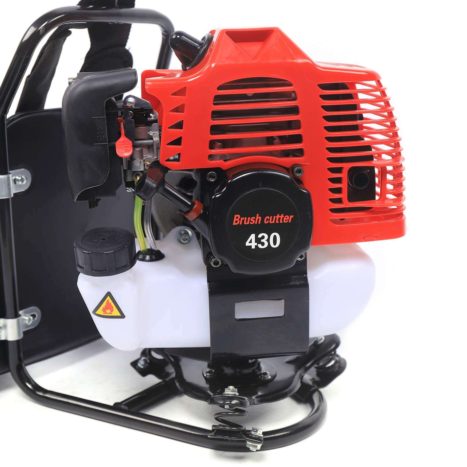Desbrozadora de gasolina 3 en 1 Demon 1,7 CV, desbrozadora, 43 CC, dispositivo combinado, cortasetos, podadora con correa de transporte profesional