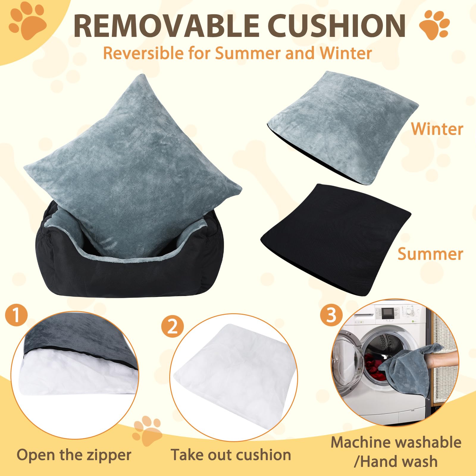 Lannvan Siege Auto Chien, Antidérapant Siege Chien Voiture avec Détachable et Lavable Coussin, Siège Auto pour Chien Chat Petite Taille avec Laisse de Sécurité et Poches de Rangement Latérales, Noir