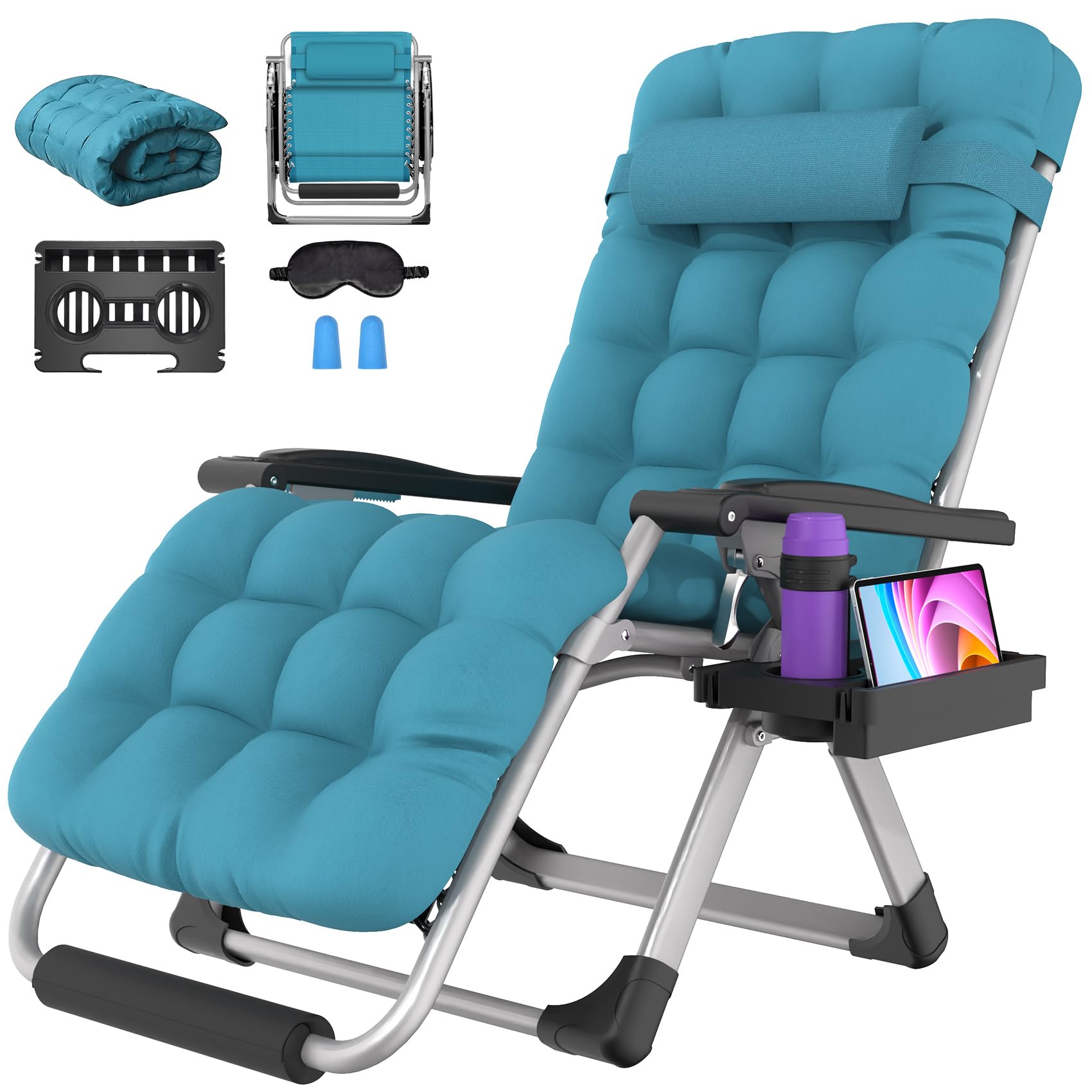 Suteck Oversized Zero Gravity Chair, 500LBS 29In XL Outdoor Recliner Chairs
