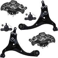Vista 131 de Detroit Axle - Kit de extremo delantero para Chrysler 300 Dodge Charge 2011-2018 Challenger, 2 brazos de control traseros inferiores, 2 barras