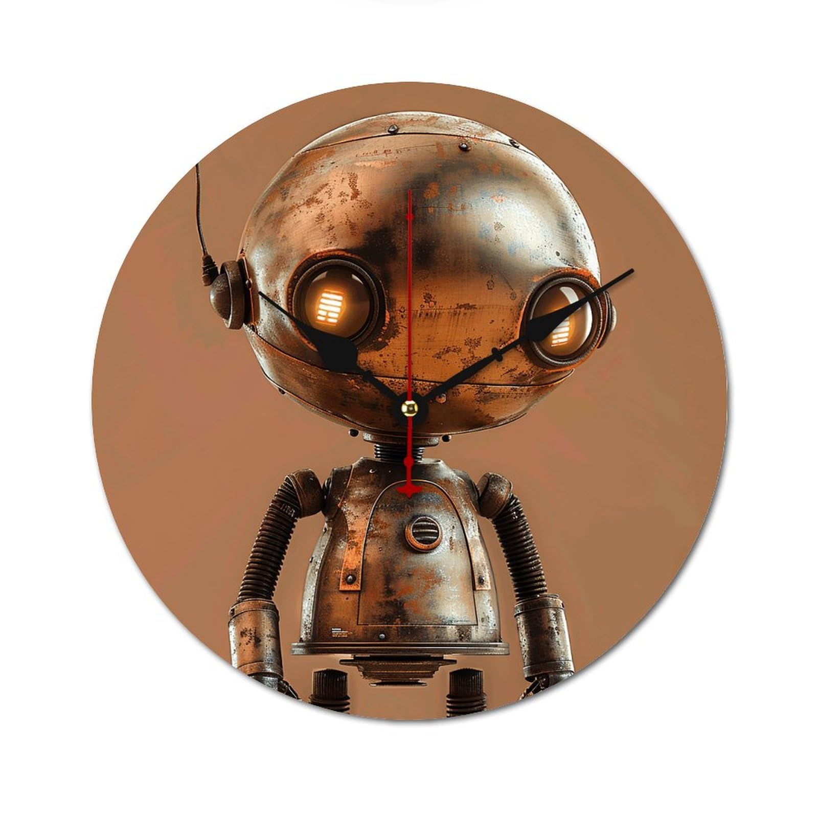 Horloge murale en bois silencieuse de 60 cm décorant une chambre d'enfant ou un salon
