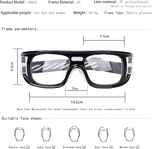 Miniatura 2 de Sport Glasses for Men Women Basketball Soccer Football Sport Goggles Anti Fog Shock Collision Wearable Glasses