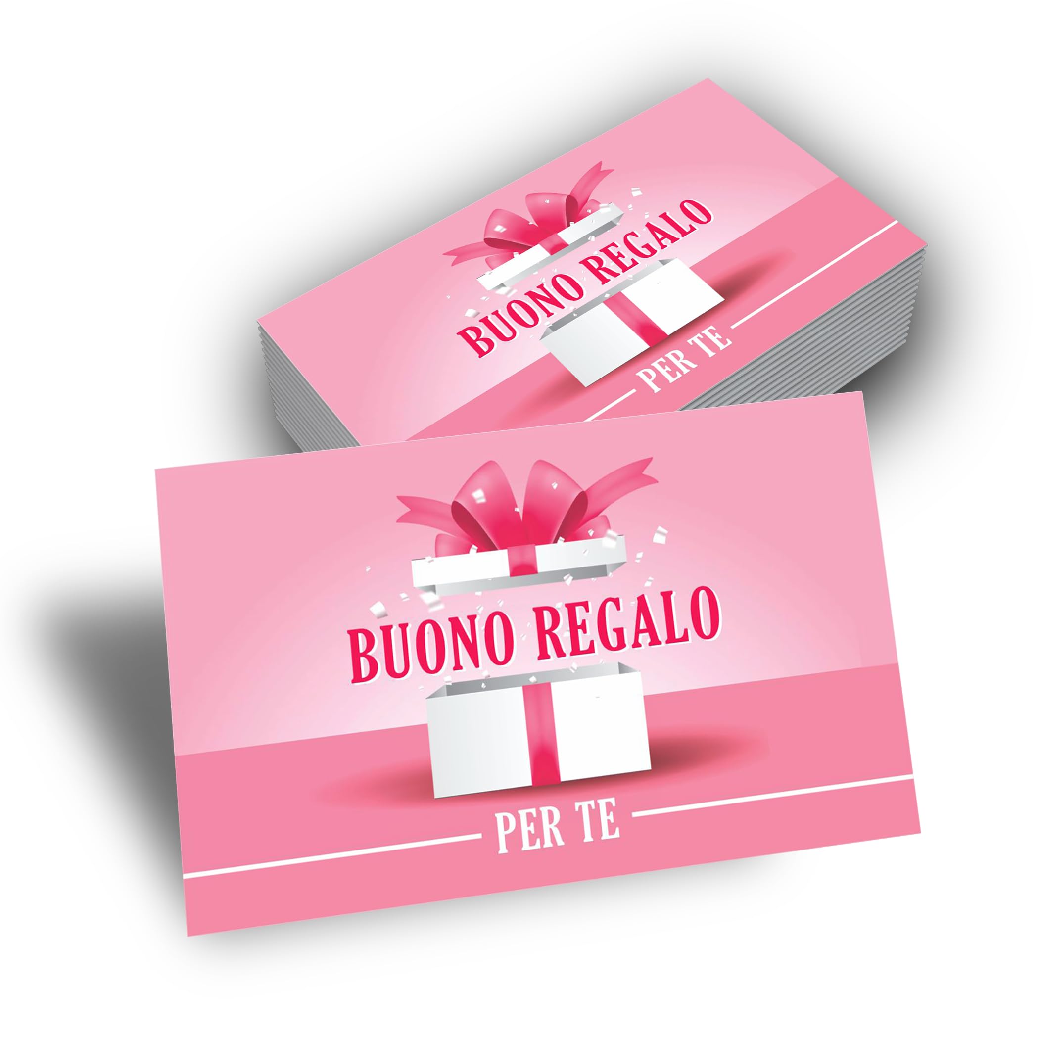 GHIBLI 50 Buoni Regalo 8,5x5,5 cm - Biglietti Eleganti in Cartoncino da Compilare per Omaggi, Gift Card Offerte Negozi Estetista Parrucchiera, Voucher Sconto Clienti, Coupon Regali Aziende