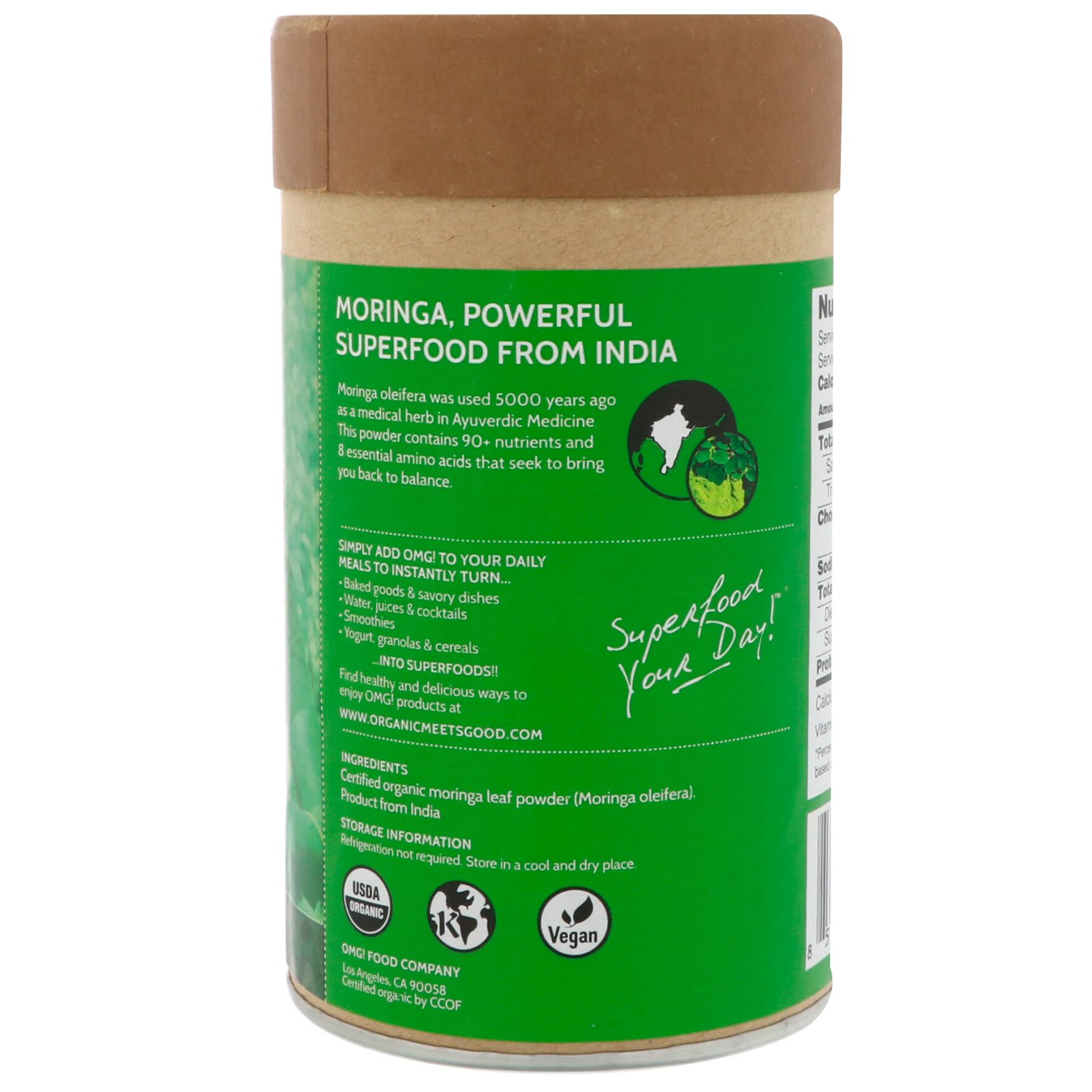 OMG! Organic Meets Good Organic, Moringa Leaf Powder, B2B