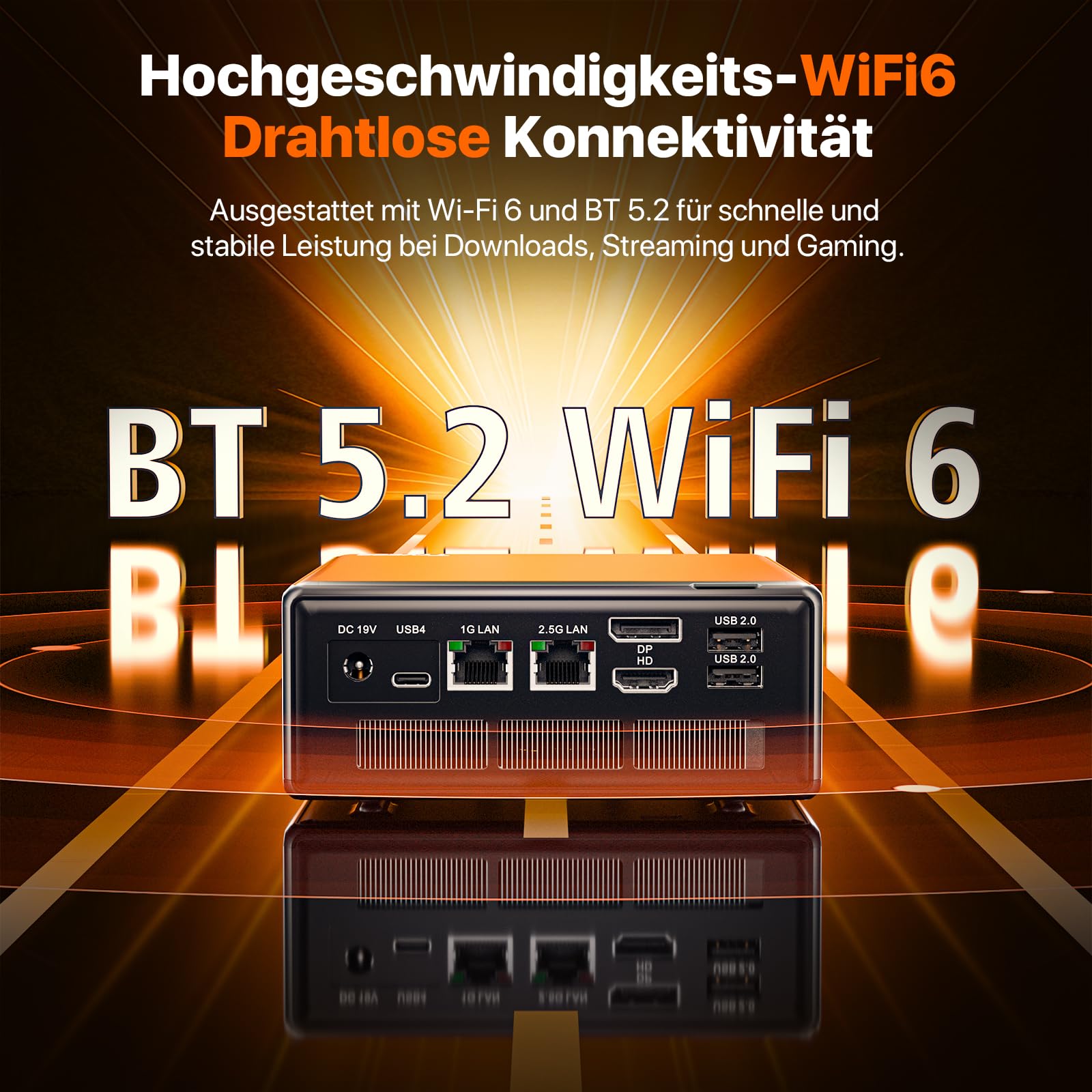 PELADN Gaming Mini PC, Ryzen 5 7640HS (stärker 6800H, bis zu 5GHz), 16GB DDR5 RAM, 1TB SSD, Vierfach Display, 3 Jahren Garantie,Mini Desktop Computer mit 2.5G LAN/WiFi6/BT5.2/USB4, für Spiele, Büro
