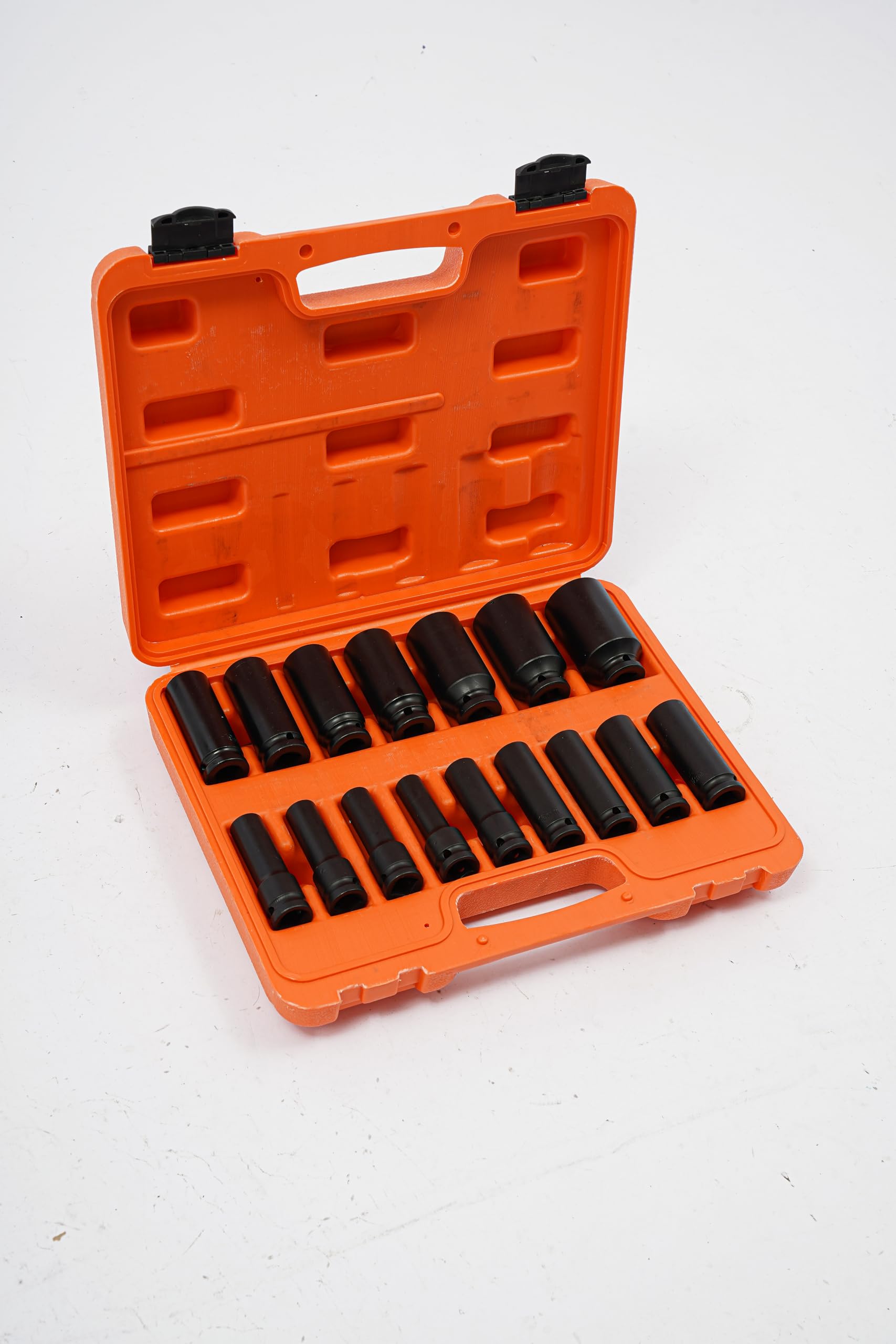 16-PCS 1/2-Inch Hex Socket Nut Set, Tool Kit for Tightening & Loosening Fasteners, Durable Cr-V Steel, Garage Workshop, Mechanics, DIY