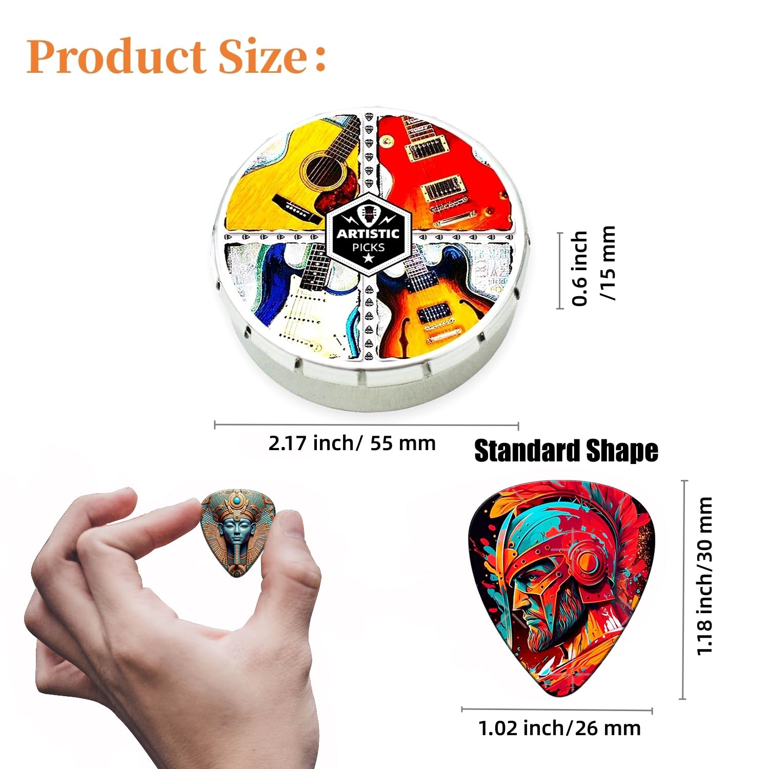 Plettro Chitarra Personalizzato - 0.46 Mm, Per Chitarra E Basso - Foto 14