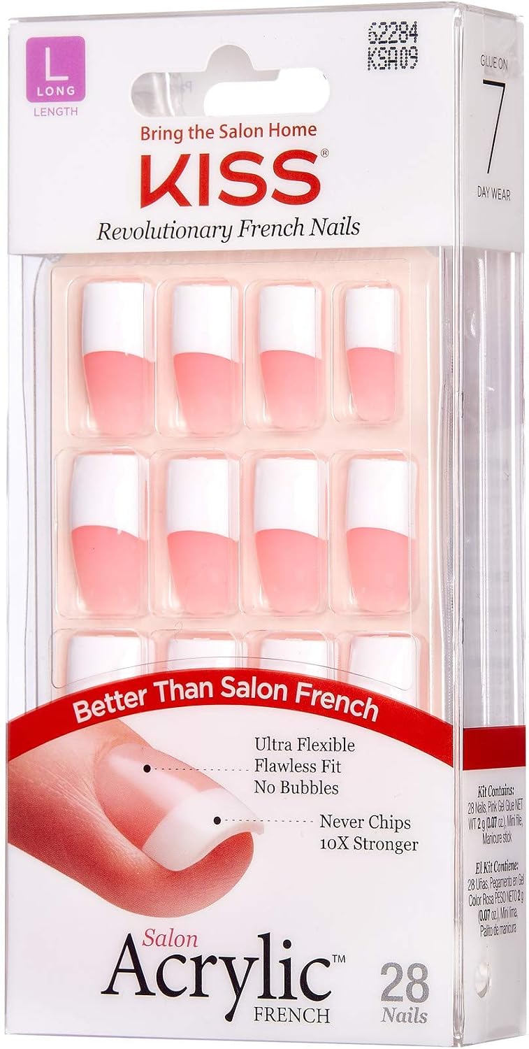Kiss Salon Acrylic French Kit Team Player Long, Pink & French - Image 3