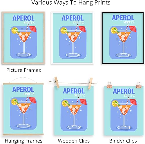 Miniatura 6 de Jack Meets Kate Letreros de bar, impresiones artísticas de pared para bar en el hogar, 6 piezas, 8 x 10 pulgadas, sin marco