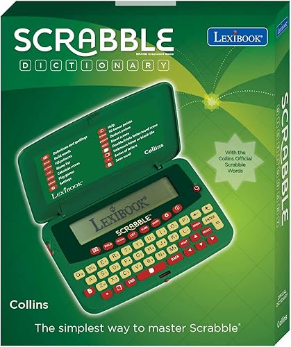 Miniatura 3 de LEXIBOOK Diccionario Scrabble, función de construcción y patrón, 276 000 palabras jugables del diccionario Collins, verderojo, SCF-328AEN