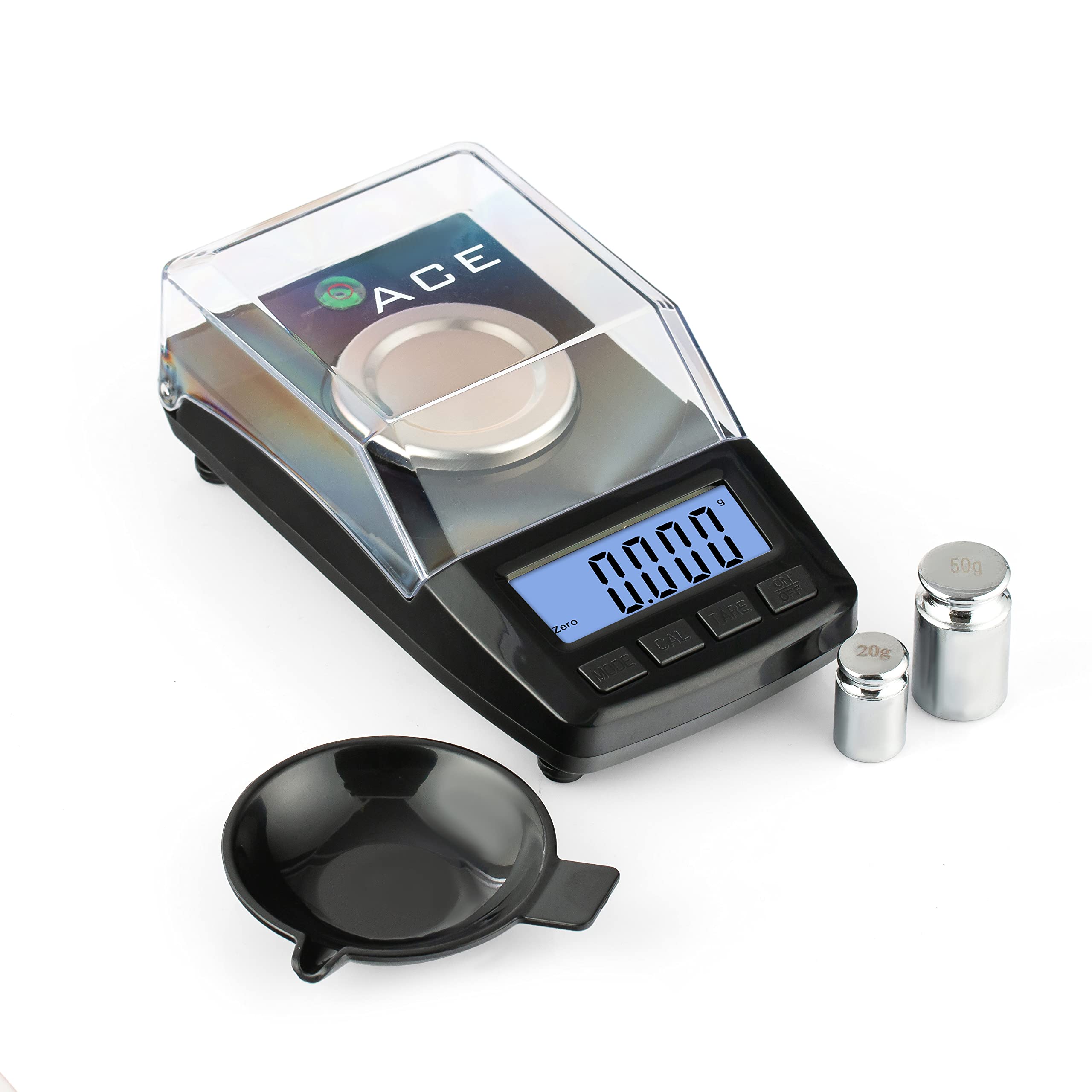 Ace Multipurpose Electronic Digital Weighing scale for Diamond Jewellery Ornaments, Industry, Chemicals, Business purpose Capacity 50G 1mg