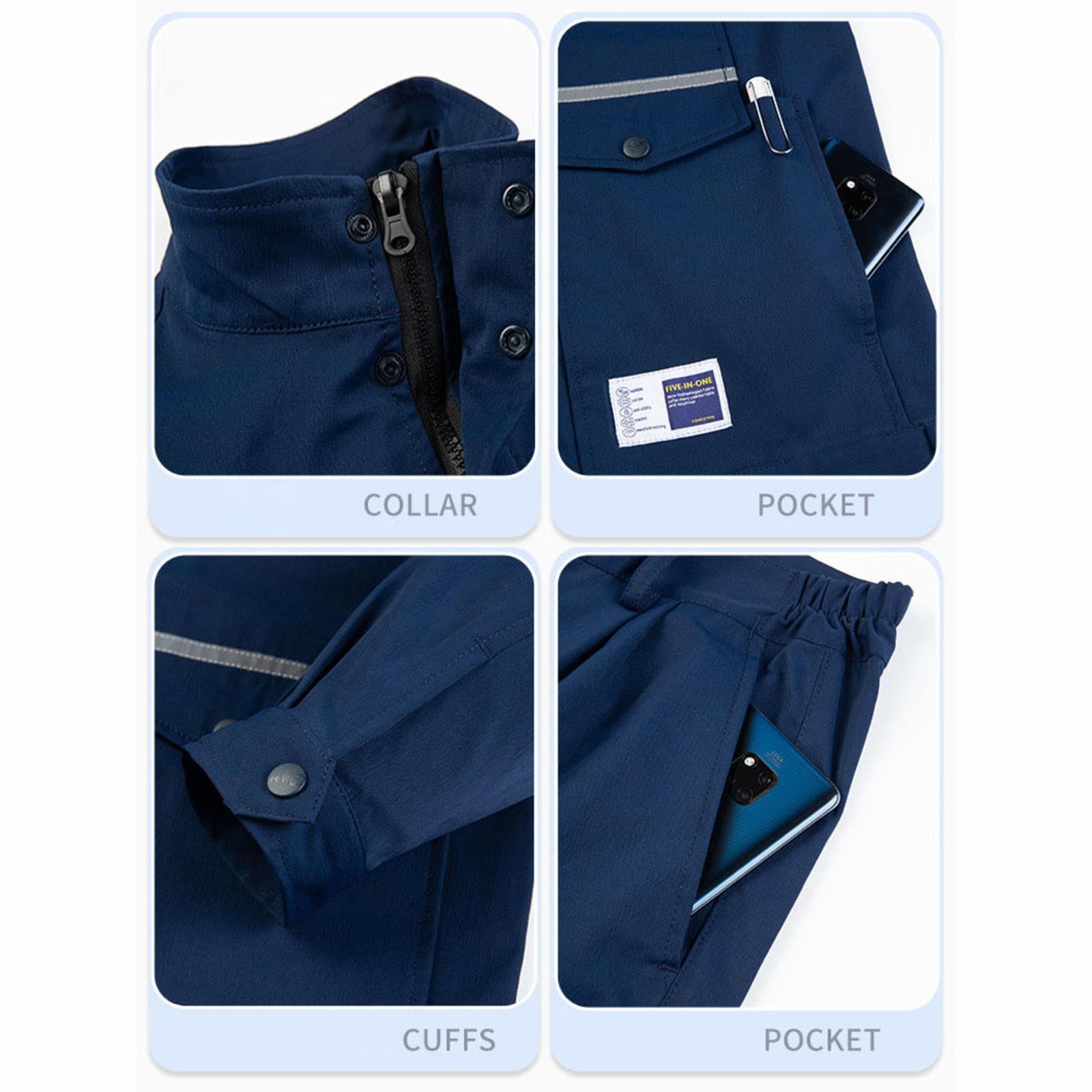 Honghuang Logo Personalizzato Primavera Autunno Abiti da Lavoro Antistatici Abbigliamento di Sicurezza per Officine Durevoli Personalizzati per La Costruzione di Fabbriche