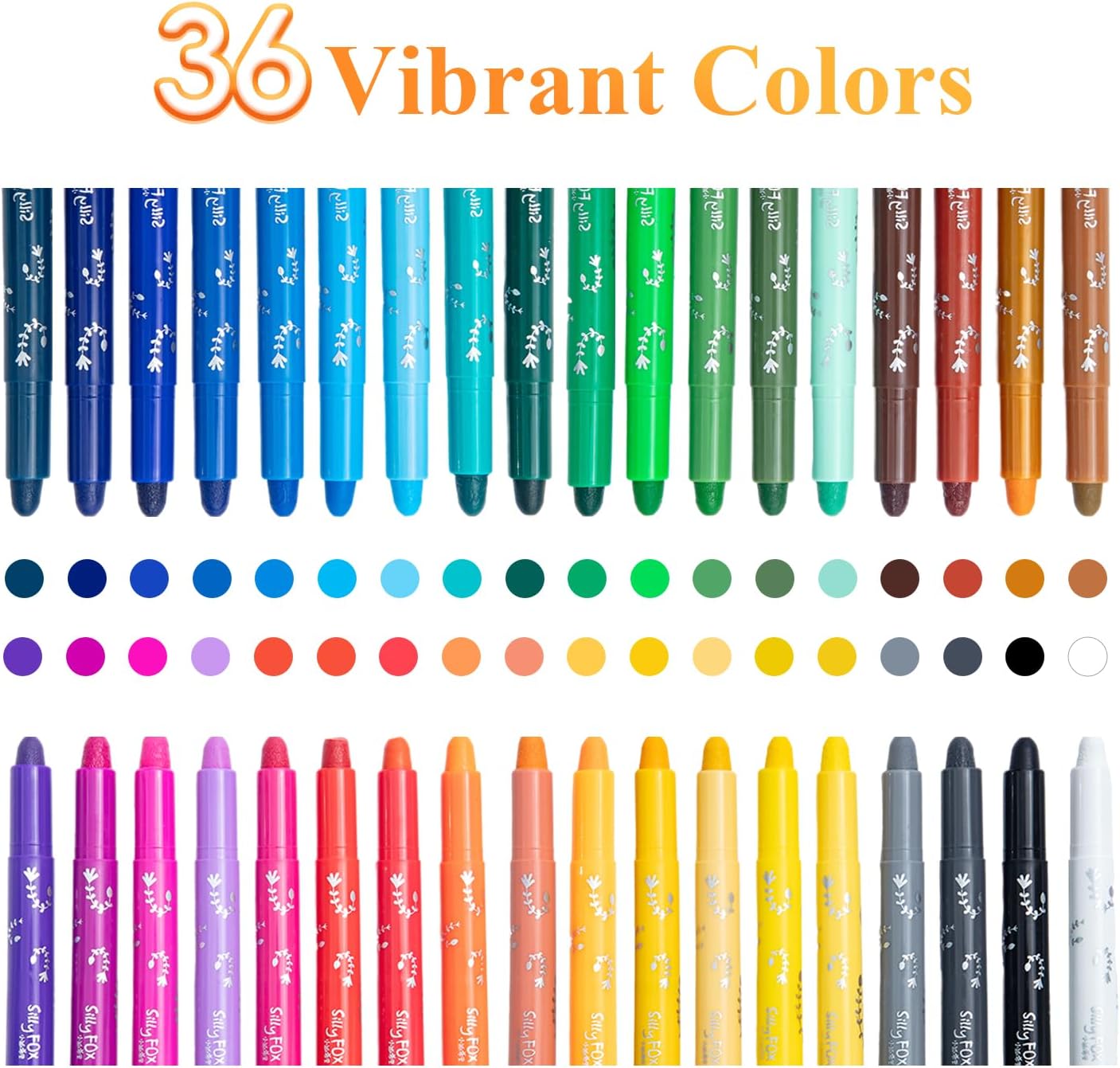 M&G 36 Colors Solid Tempera Paint Sticks, Washable Non-toxic, Quick Drying, Works Great on Paper Wood Glass Ceramic Canvas, Paint for artists - Image 2