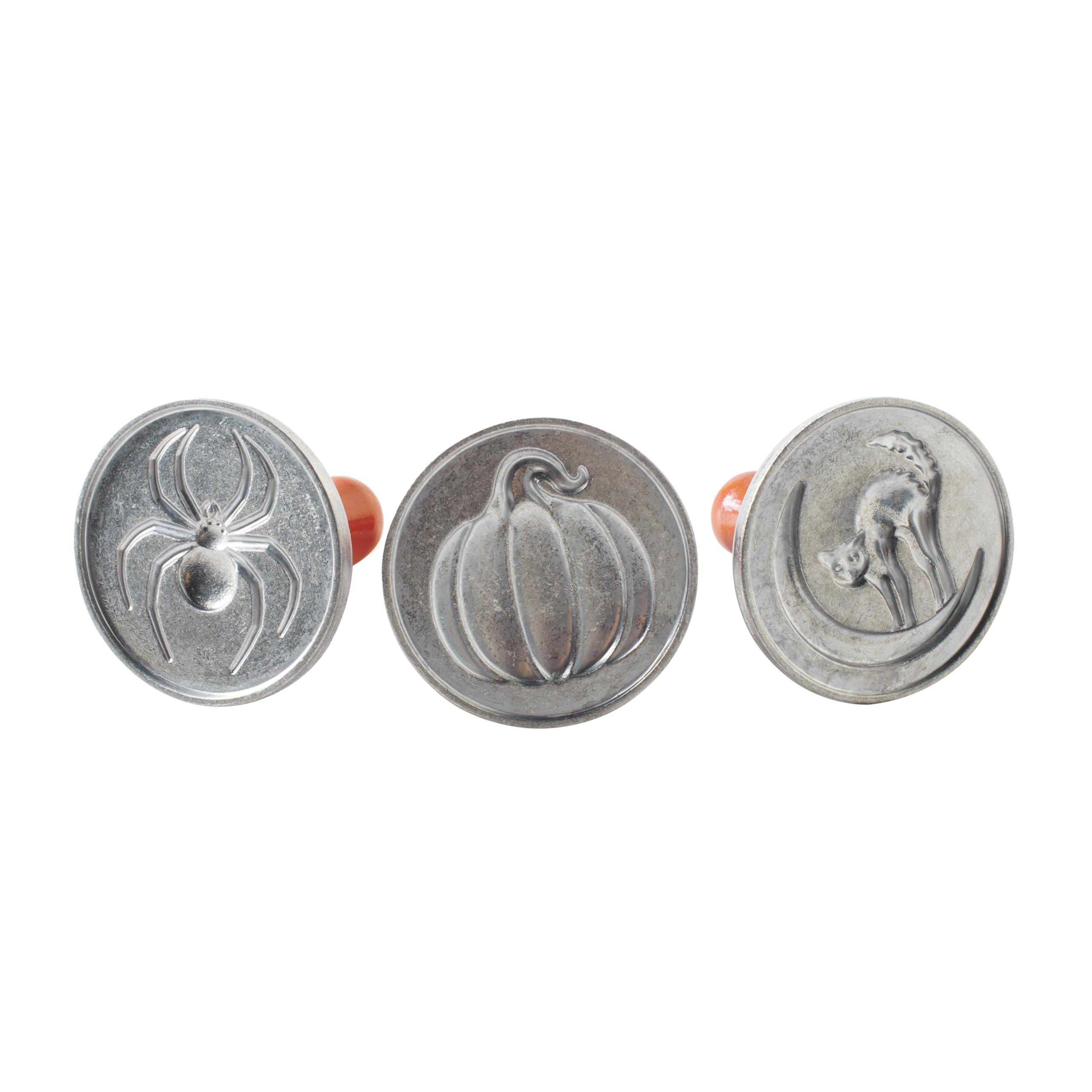 Nordic Ware Halloween Cookie Stamps (Set of 3), Sturdy Cast Aluminium Cookie Stamp Set, Cookie Press Set Made in The USA, Sturdy and Durable Biscuit Maker Press Set, 01260