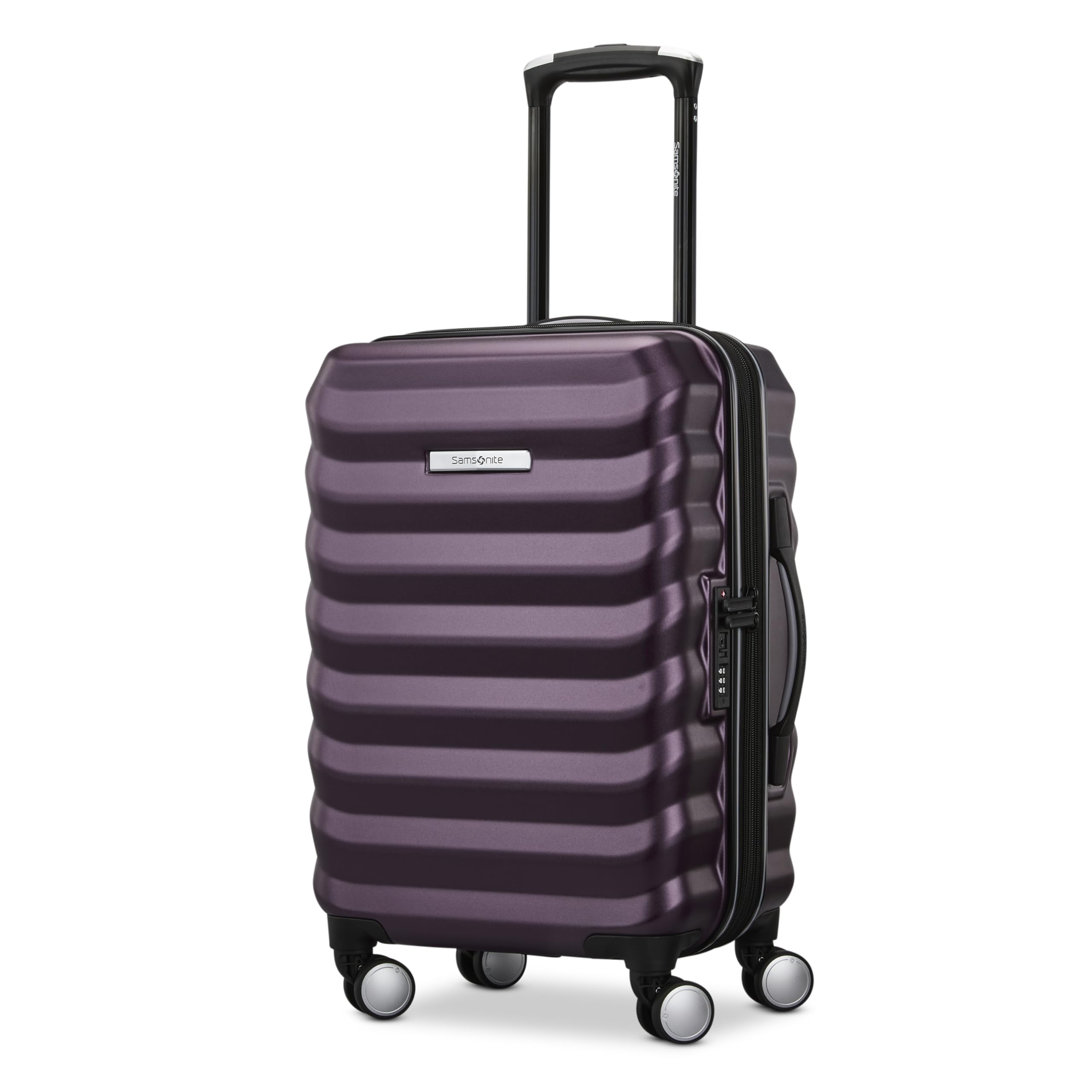 Hard-Sided 20-Inch Lightweight Carry On Expandable Element Suitcase: Durable, 360° Spinner Wheels, Adjustable Telescopic Handle, TSA-Approved Lock - Dusk Purple