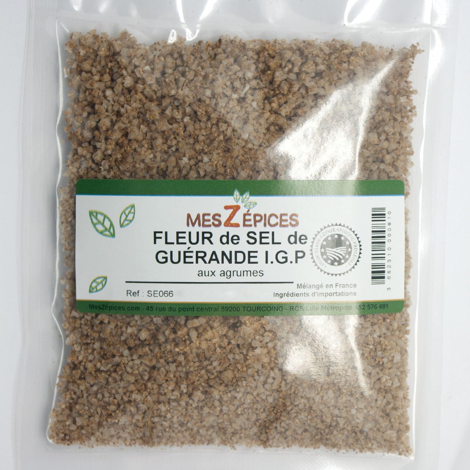 Fleur de sel de Guérande IGP aux agrumes - Sachet de 1 kg