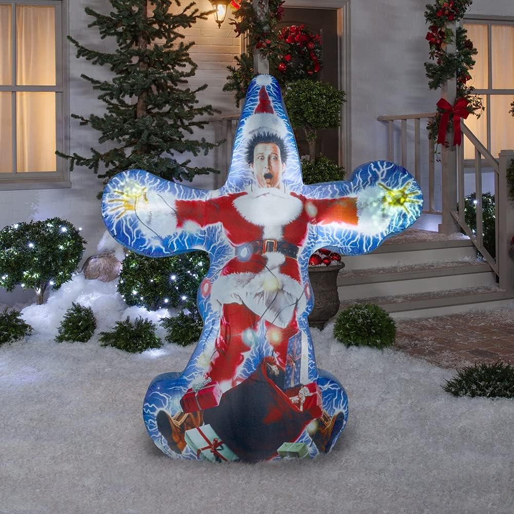 Gemmy 6' Photorealistic Projection Airblown Kaleidoscope Chevy Chase Christmas Inflatable