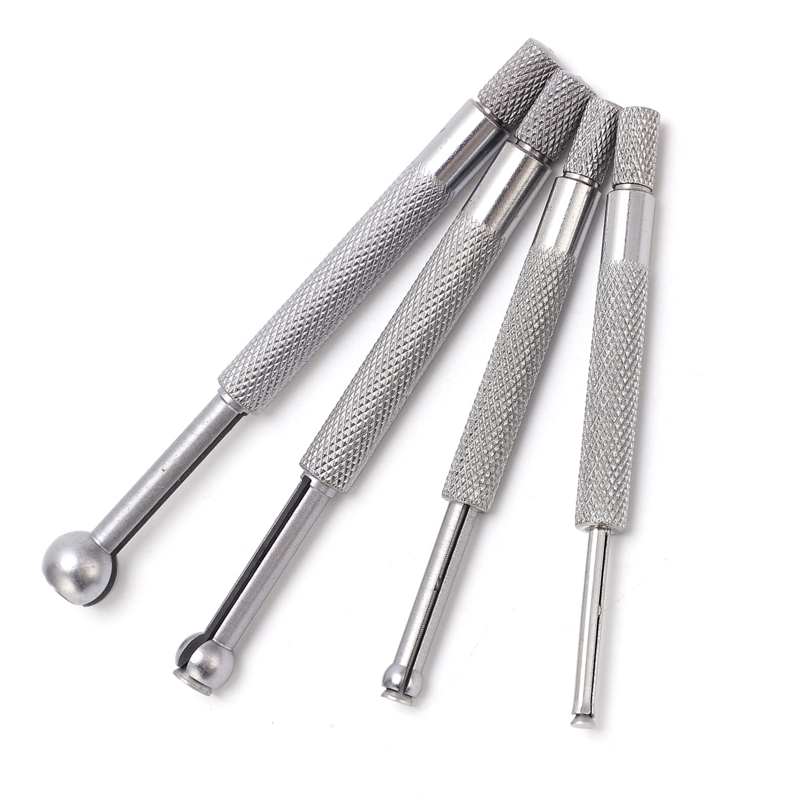 4PCS Telescopic Hole Gauge Set, Full Ball Bore Measuring Tool with 3-13mm Range, Heat - Treated Steel Telescoping Gauge for Small Holes Slits and Grooves, Includes Storage Bag