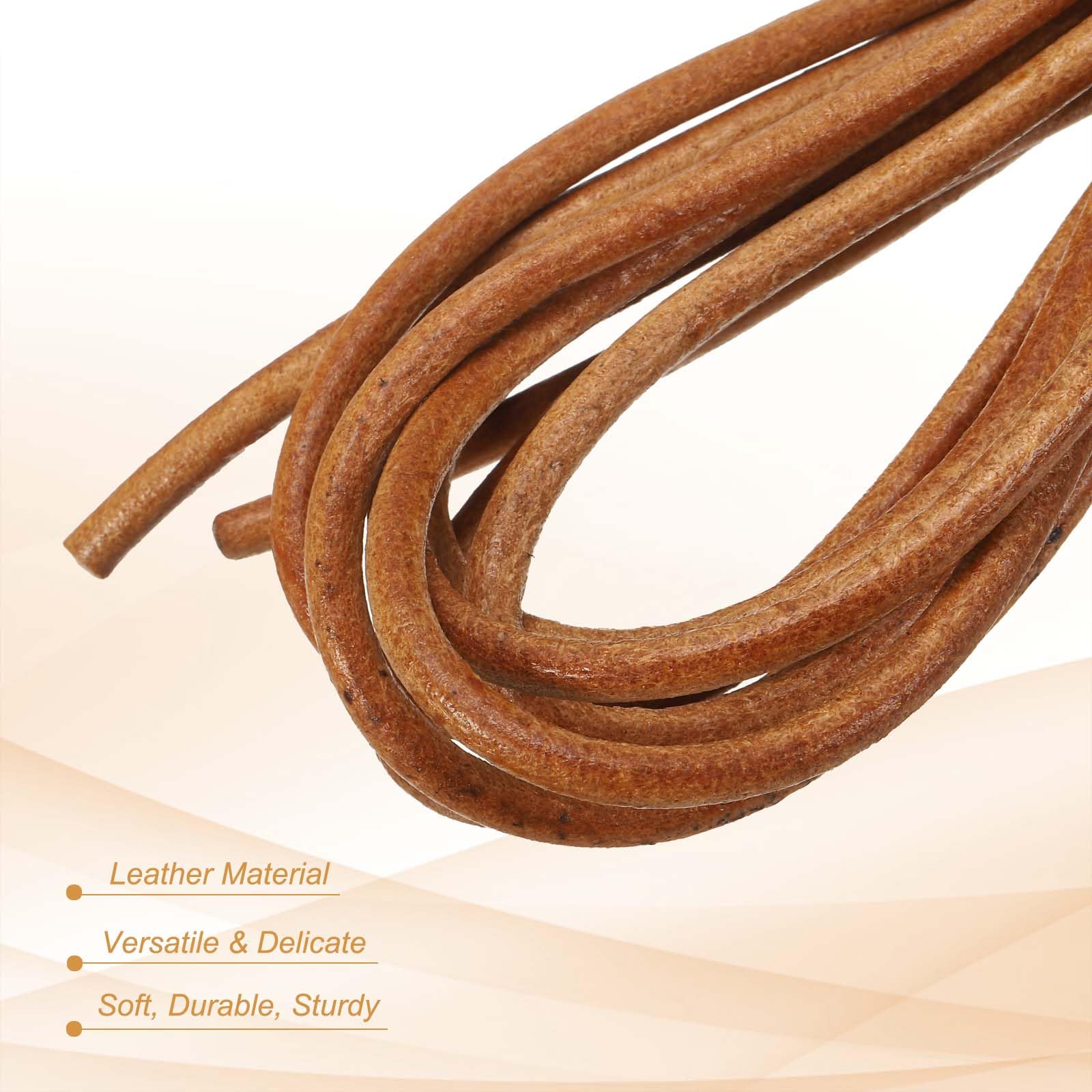 PATIKIL Round Braided Leather Cord - Image 3