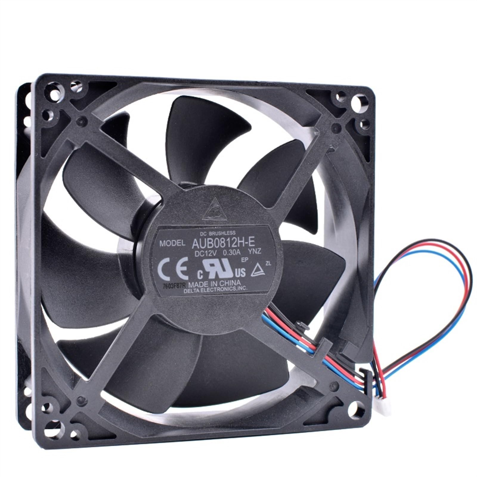 FCARUMIQP AUB0812H-E YNZ 8cm 8025 12V 0.3A 8CM 3 Wire Projector axial Cooling Fan