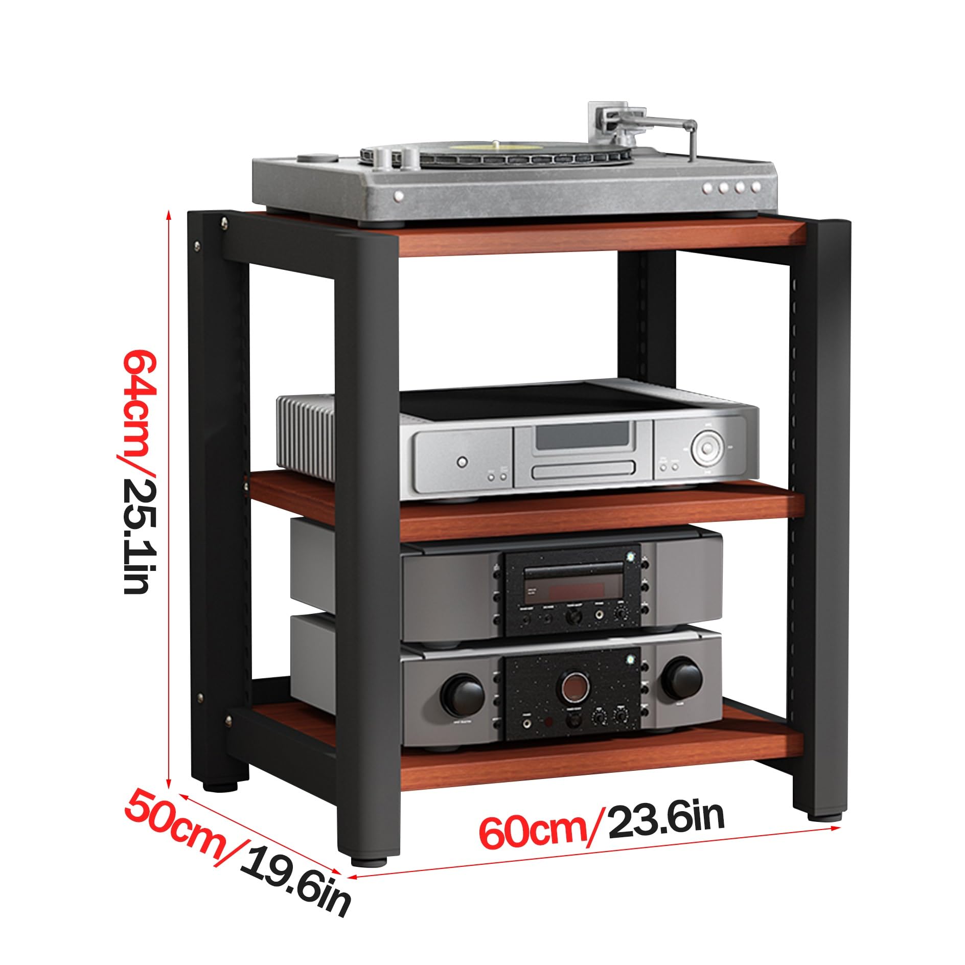 Supporto multimediale AV, mobiletto audio video a 2/3/4/5 ripiani, per console di gioco, lettori DVD e proiettori, scaffalatura in legno per Xbox TV e accessori di intrattenimento