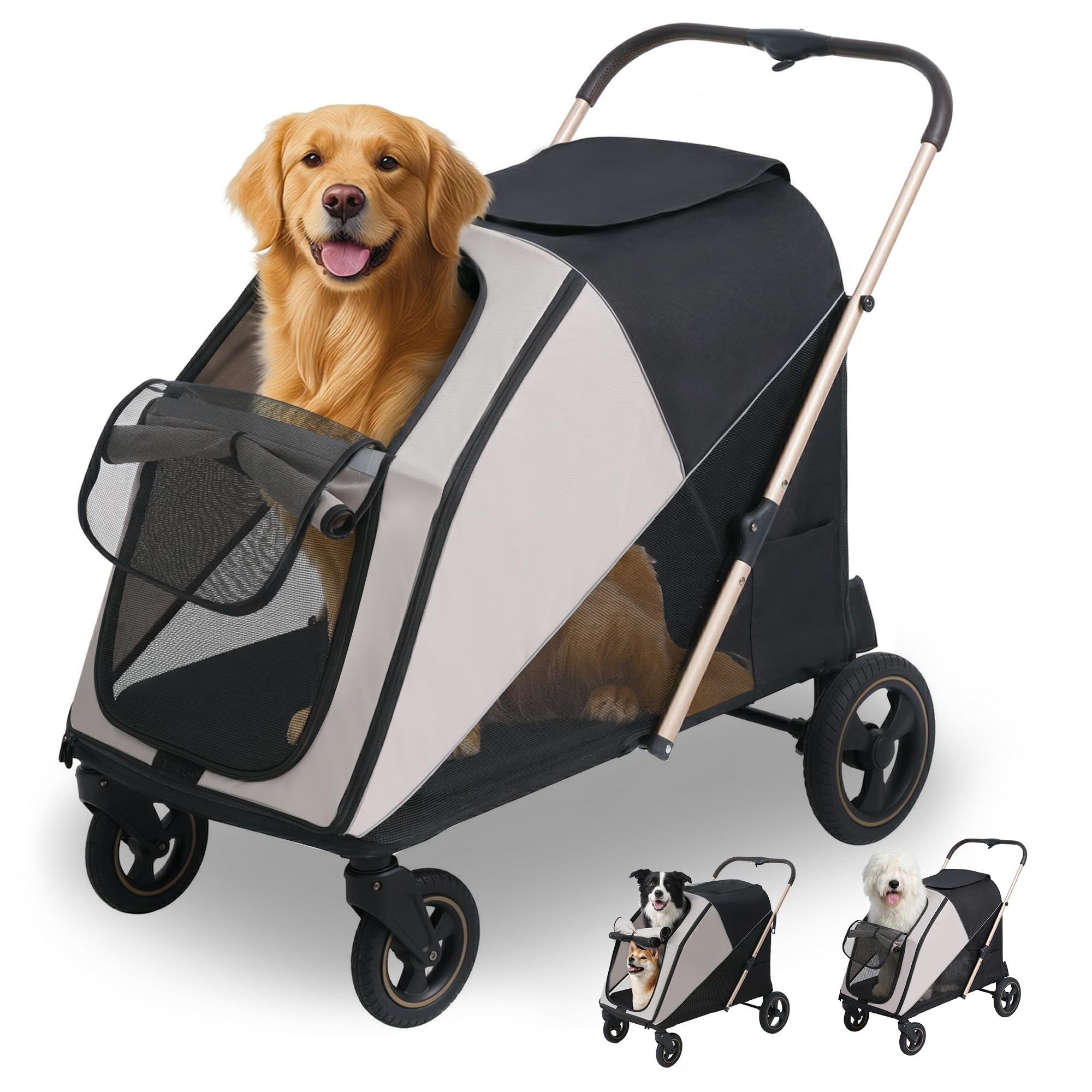 【低床型 ·大空間】MILA&LOUIS 中型犬ペットカート 大空間しっかり包み Amazon | 【2026大耐摩輪·低床型 ·大空間】MILA&LOUIS ペットカート