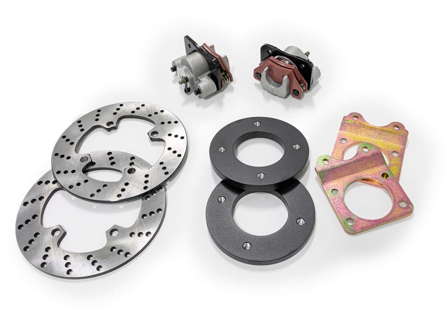 SuperATV Front Disc Brake Conversion Kit Compatible with Honda Foreman 400 4x4 (All Models) / Honda Foreman 450 4x4 (All Models), Replace Stock Drum Brakes, Comes with Necessary Hardware, See Fitment