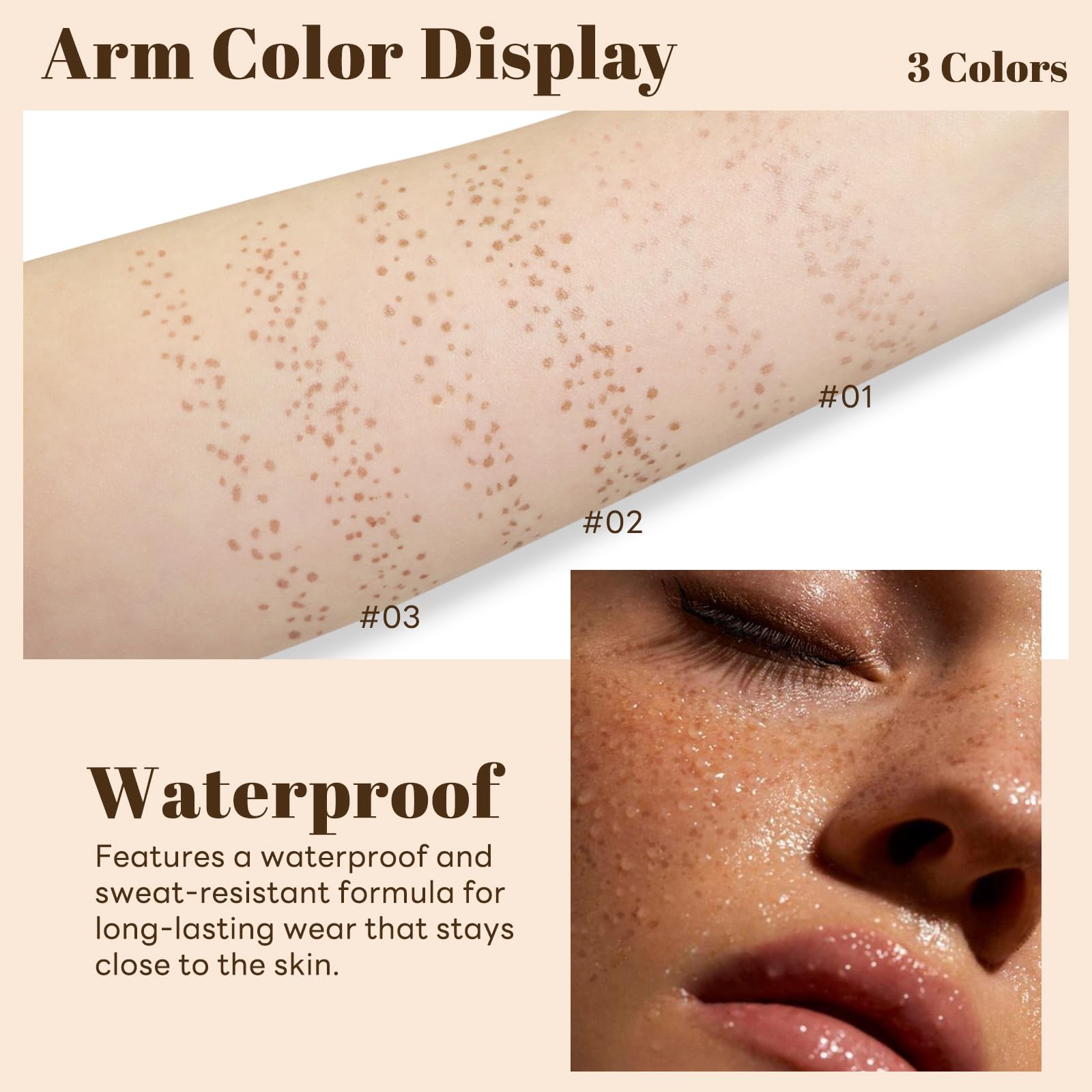 Noerrors Freckle Stamp Pen, 2 in 1 Natural Lifelike Faux Freckle Stamp with Soft Dots Pen for Effortless Sun-Kissed Look - Image 4