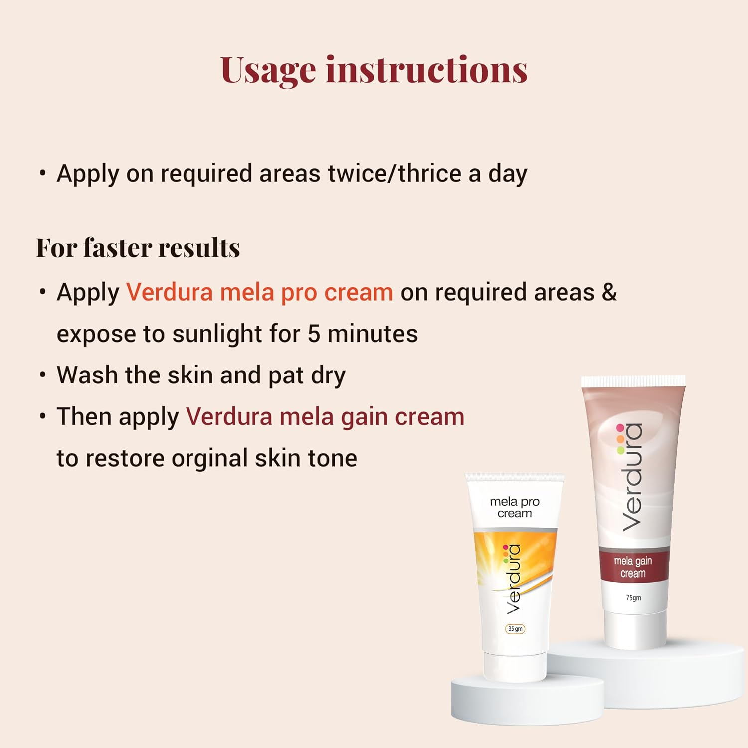 Verdura Mela Gain Cream 2.54 Fl Oz (Pack of 3)