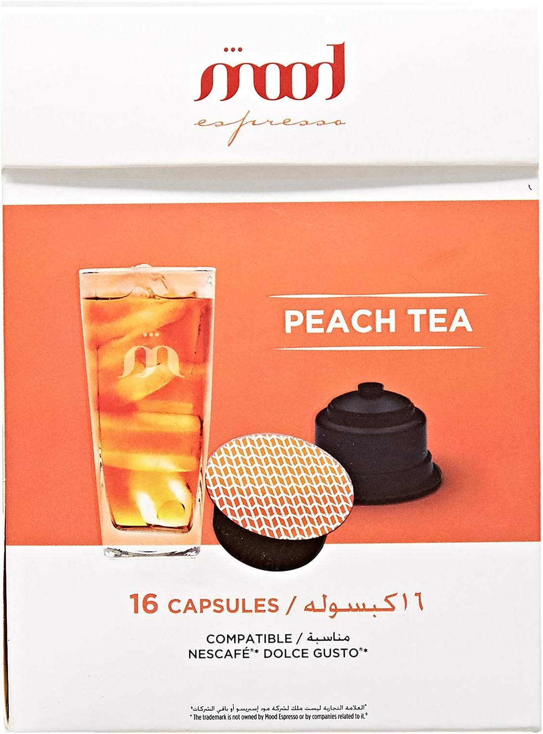 Mood Espresso Coffee Capsules Dolce Gusto Peach Tea - 128 gm