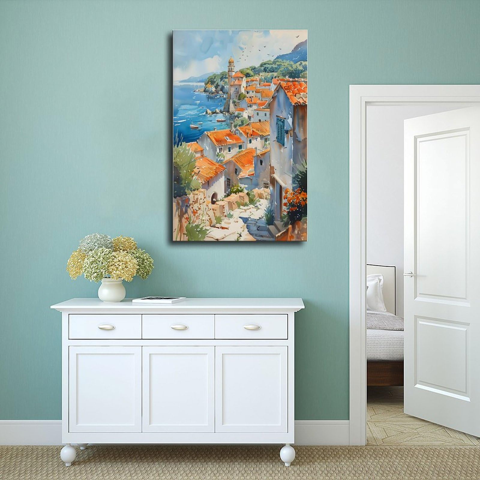 Amazon.com: ZJLAMZ Croatia Watercolor Painting Wall Art Croatia