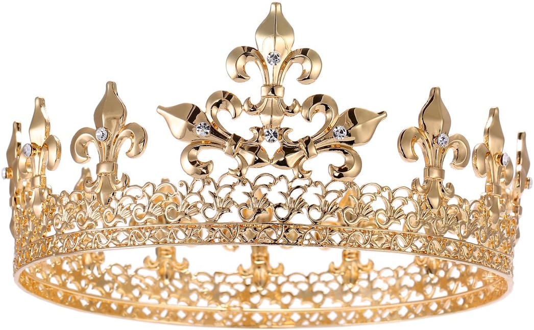 S SNUOY King Crown Party Hats and Birthday Crown for Men