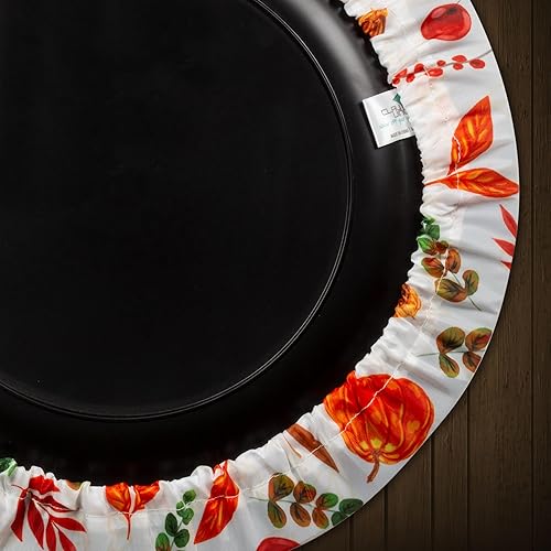 Miniatura 9 de Juego de 6 fundas para platos de carga, decoración de mesa de Acción de Gracias, cubiertas de platos de cena de frutas de otoño para decoración de