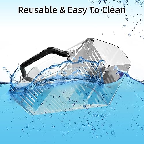 Miniatura 8 de Trampa humana para ratones 2025 para interiores, trampa de jaula viva, gatillo de pedal sensible, trampa para ratas humanas transparente extendida