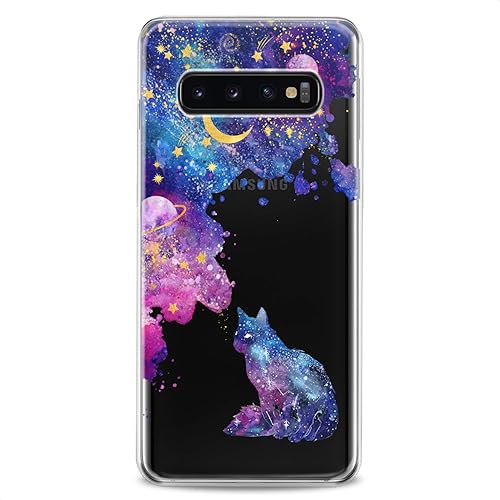 Miniatura 3 de Funda compatible con Samsung S25 S24 S23 FE S22 Plus S21 Ultra S20+ S10e Note 20 S9 Galaxy colorido patrón abstracto púrpura estrellas claro gato